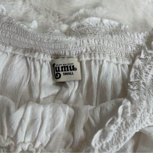 Show Me Your MuMu off the shoulder white top renaissance style - Picture 5 of 6